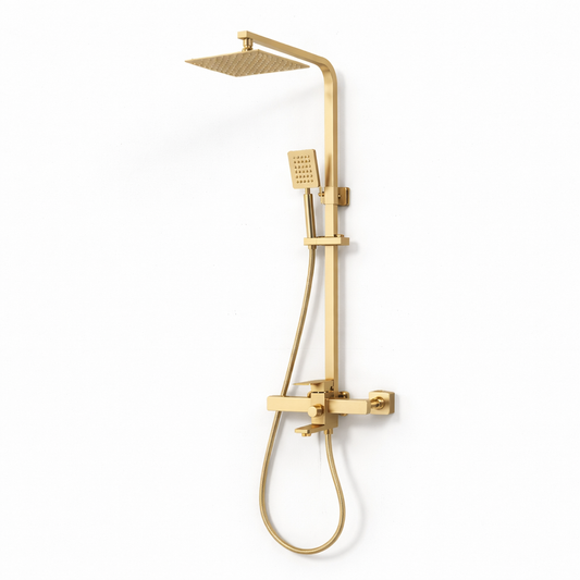 colonne de douche mirova rectangulaire - Or